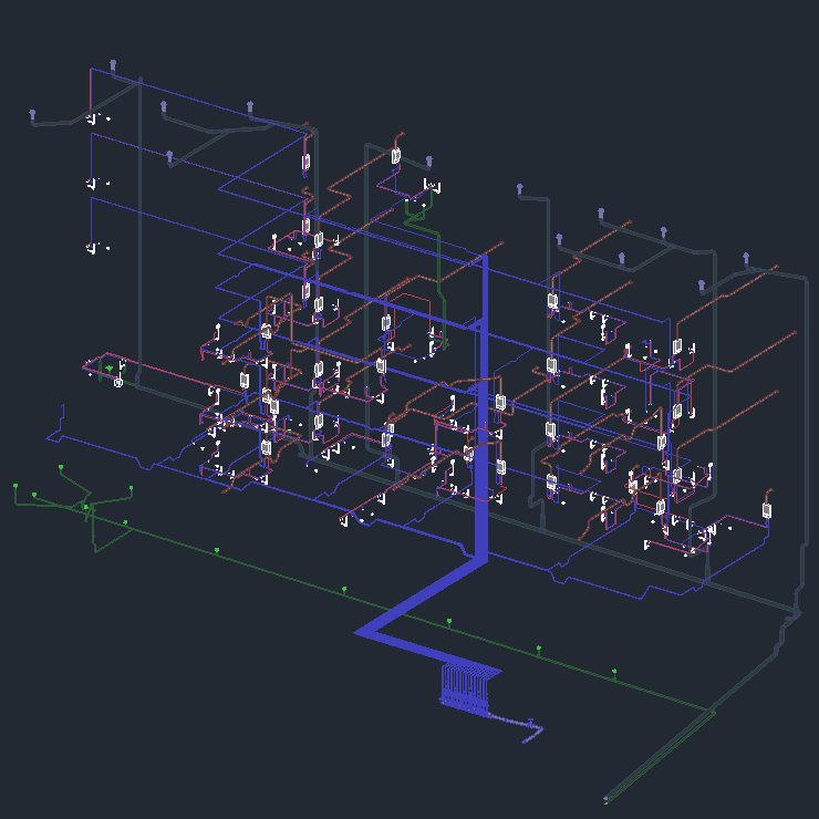 Complex pipe routing